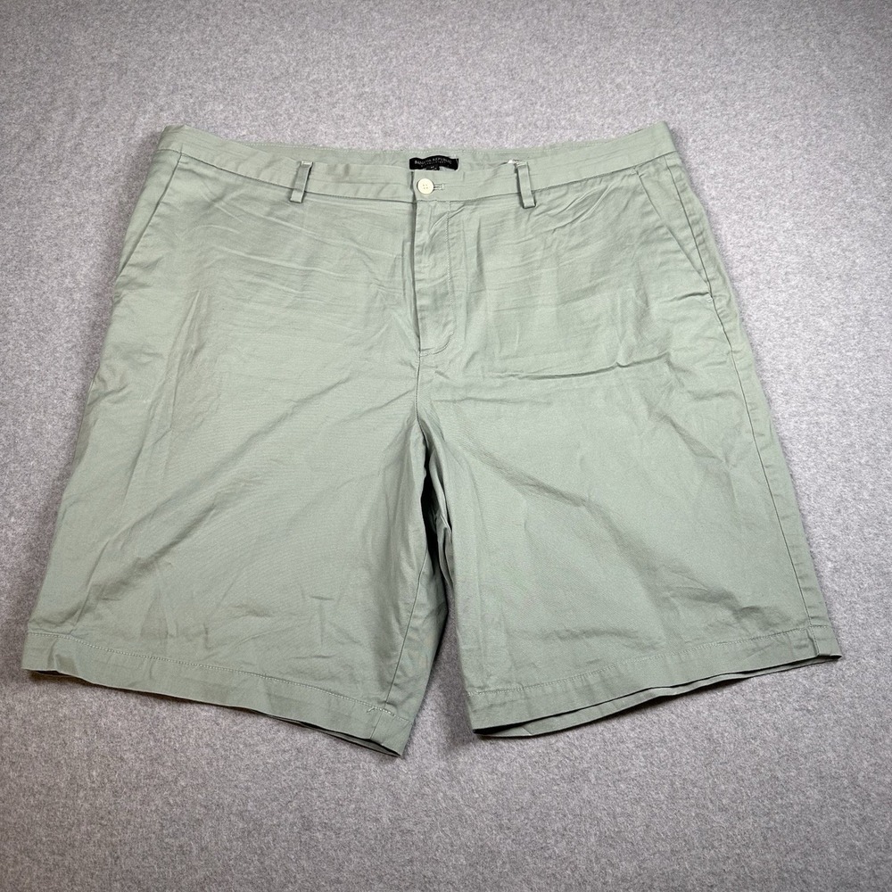 Banana Republic Emerson Shorts 44 Light Green Cotton Stretch Chino Men